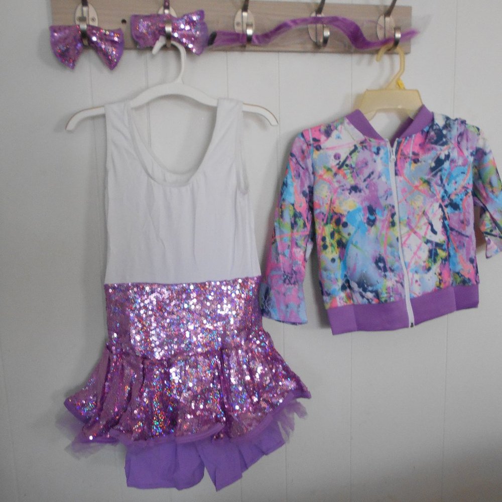 Adult Small Orchid Costume with Accessories  New